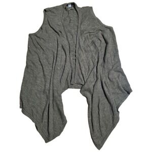 Cato Knit Cardigan‎ Vest Sweater Duster Women's Size M Green Open Front Cascade